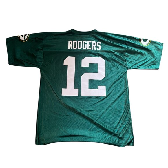 NFL Green Bay Packers Aaron Rodgers Jersey Size L Football Home Jersey #12 Shirt - Picture 1 of 4